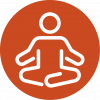 Person icon in a yoga pose