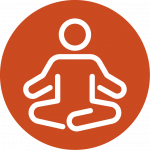 Person icon in a yoga pose